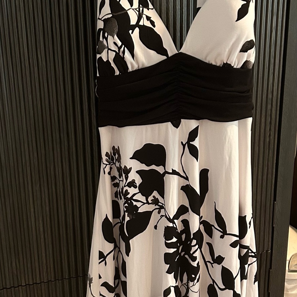 Black and White Floral Dress